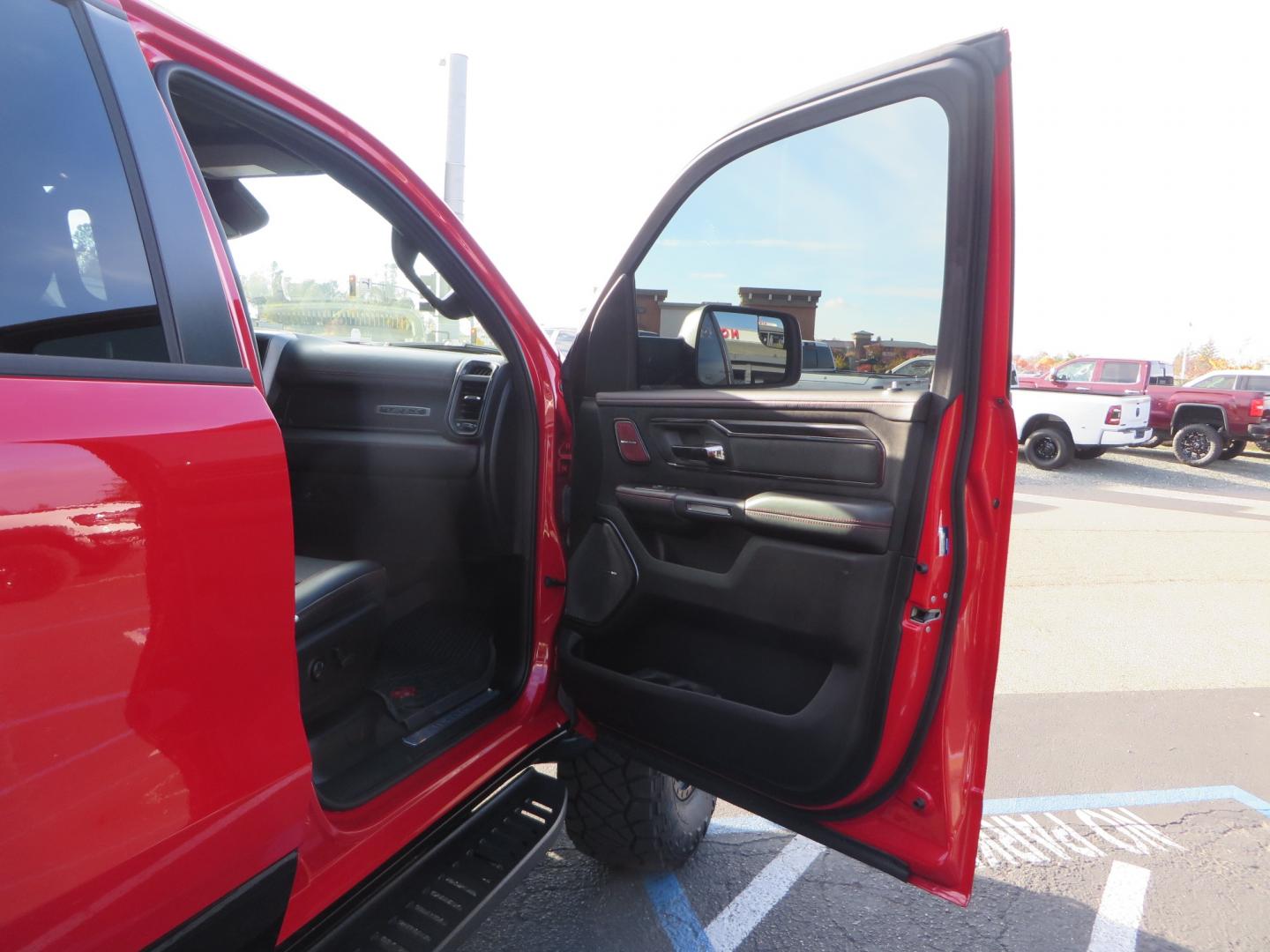 2023 Red /BLACK RAM 1500 Ram 1500 TRX Crew Cab 4x4 (1C6SRFU9XPN) with an 6.2L Supercharged HEMI V8 SRT engine, 8 Speed Auto 8HP95 transmission, located at 2630 Grass Valley Highway, Auburn, CA, 95603, (530) 508-5100, 38.937893, -121.095482 - Must see TRX featuring Eibach front and rear springs, 18" Method NV double black wheels, 37" Nitto Ridge Grappler tires, and window tint. - Photo#49